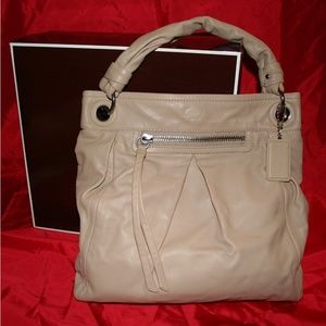 COACH PARKER LEATHER CONVERTIBLE HIPPIE SHOULDER